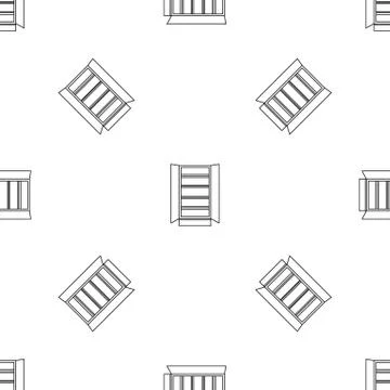 Open glass fridge pattern seamless vector Illustrazione stock