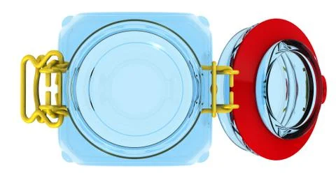 Open glass jar Stock-Illustration