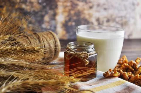 Open glass jar. Stock Photos