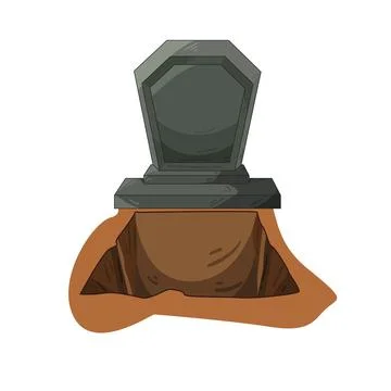 Open grave illustration Stock Illustration