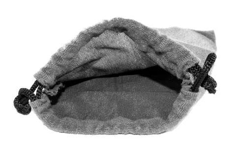 Open gray bag Stock Photos