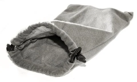 Open gray bag Stock Photos