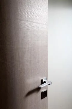 Open gray door Foto stock