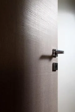 Open gray door Stock Photos