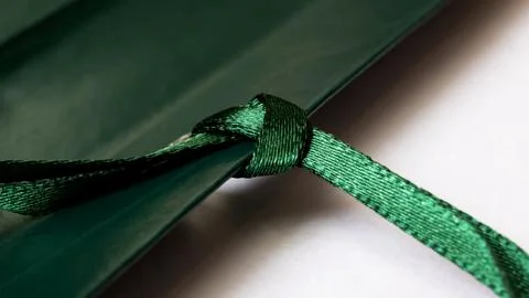 Open green folder for documents close up 스톡 사진