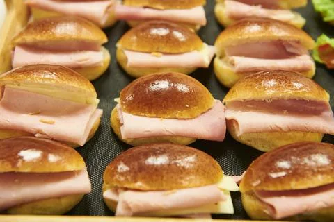 Open ham sandwich 스톡 사진