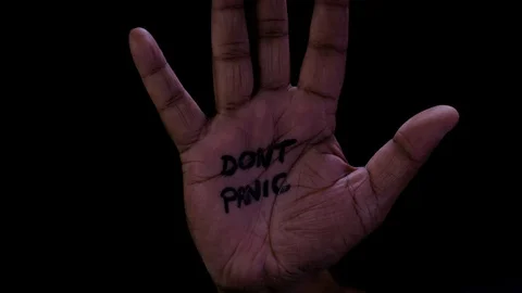 Open Hand Dont Panic 2 Video stock 128832680