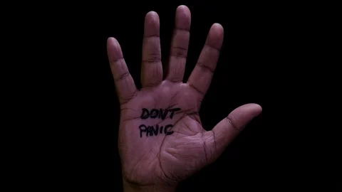 Open Hand Dont Panic Video stock 128833150