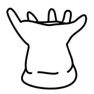 Open Hand Facing Up Stock Illustration