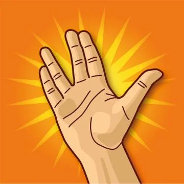 Open hand, finger exercise and welcome Stock Illustration