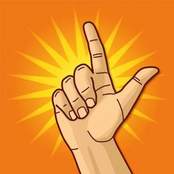 Open hand, the first and up in the sky Stock Illustration