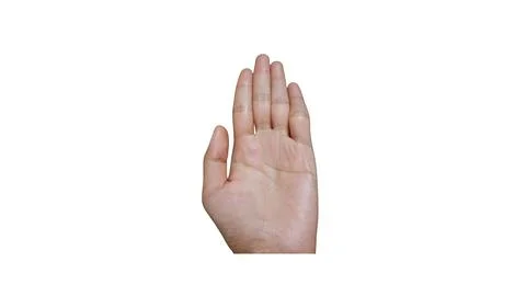 Open Hand Gesture on Transparent Background Stock Photos
