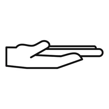 Open hand holding a flat object イラスト素材