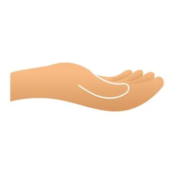 Open hand icon image Stock Illustration