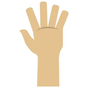 Open hand icon image Stock Illustration