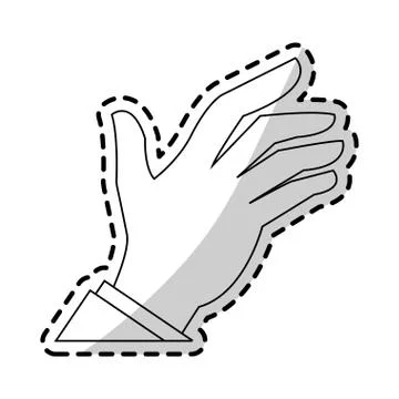 Open hand icon image Stock Illustration