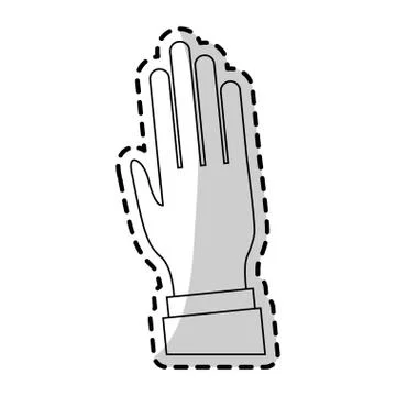 Open hand icon image Stock Illustration