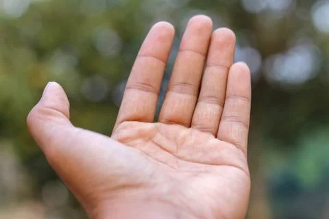 Open hand of man Stock Photos
