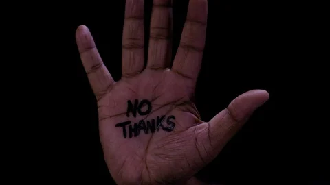 Open Hand No Thanks Vídeo Stock 128832971
