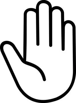 Open hand palm facing up icon Stock Illustration