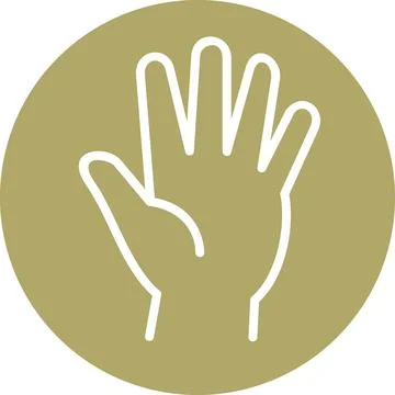 Open hand palm icon graphic symbol Stock Illustration