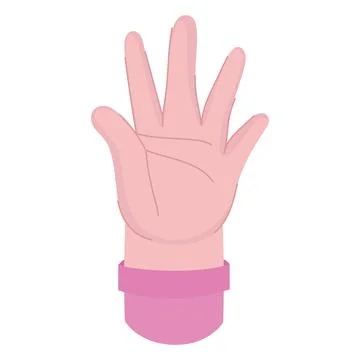 Open hand raised Stock Illustration