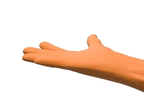 Open hand with rubber glove Stock Photos