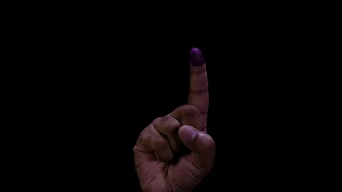 Open Hand Vote Finger Video stock 128832926