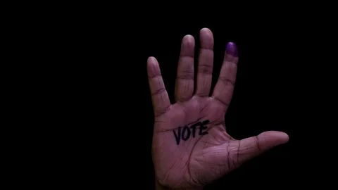 Open Hand Vote Video stock 128849862