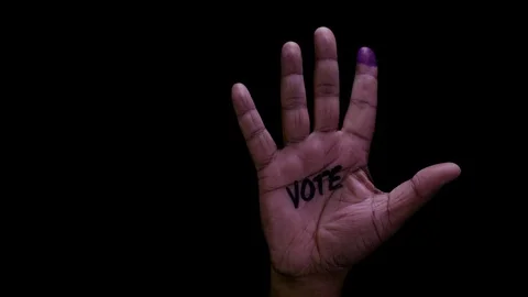 Open Hand Vote Pointer Stock Footage 128831580