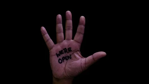 Open Hand Were Open Stock Footage 128833568