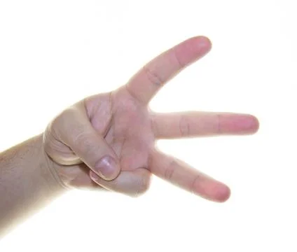 Open hand on white background Stock Photos