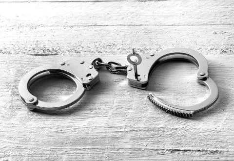 Open handcuffs Stock Photos