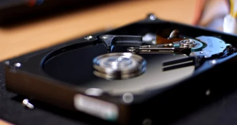 Open hard disk drive Stock Footage 102382581