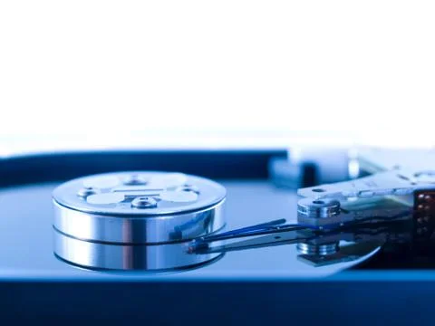 Open hard drive disk Stock Photos