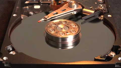Open Hard Drive with Glowing Surface Effects - C0021C Stock Footage 320835399