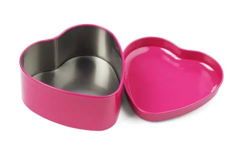 Open Heart Shaped Container Foto stock