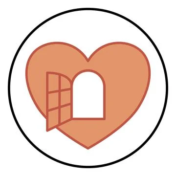 Open Heart Window Open Opportunity Stock Illustration