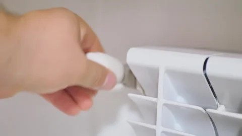 Open heating on a radiator, close-up Stock Footage 257213612