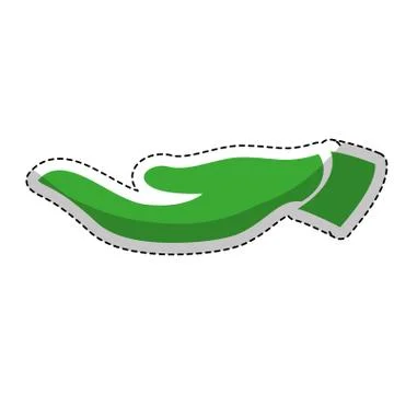 Open holding hand icon image Stock Illustration