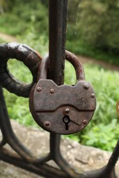 Open-hole barn lock Stock Photos