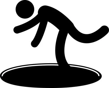 Open hole warning sign. Stock Illustration