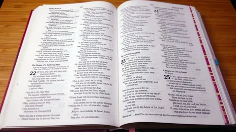 Open Holy Bible 4K Stock Footage 57244239