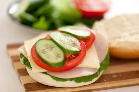Open homemade hamburger Stock Photos