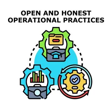 Open honest operational practices workflow management イラスト素材