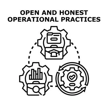 Open honest operational practices workflow management Stock Illustration