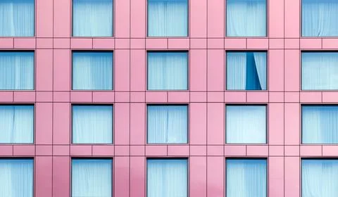 Open Hotel Curtains Stock Photos