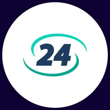 Open hours computer symbol Stock Illustration