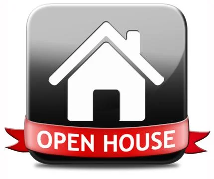 Open house button Stock Illustration