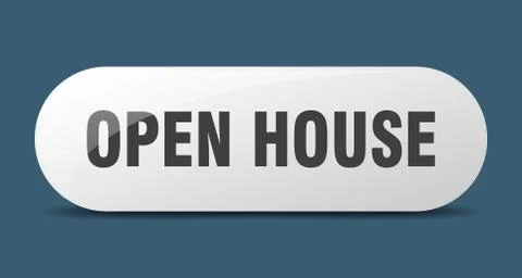 Open house button. open house sign. key. push button. 스톡 일러스트